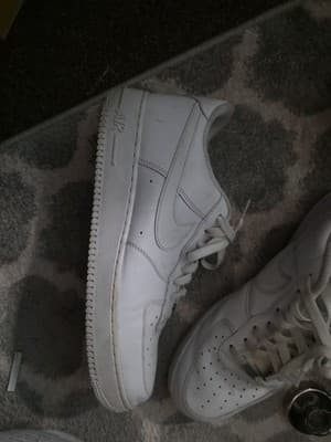 Size 14 Plain White Air Forces With Box - Thumbnail 2