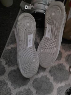 Size 14 Plain White Air Forces With Box - Thumbnail 6