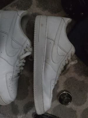 Size 14 Plain White Air Forces With Box - Thumbnail 4