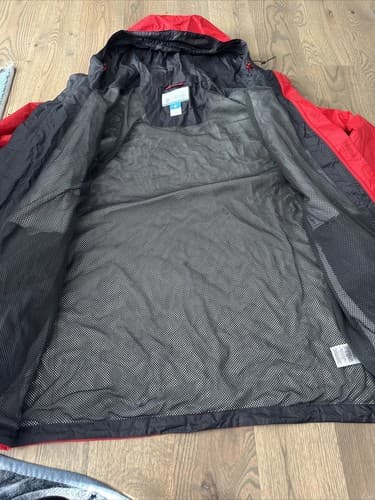 Columbia Jacket womens/mens XLT Full Zip Long Sleeve Outdoor Lightweight Red - Thumbnail 4