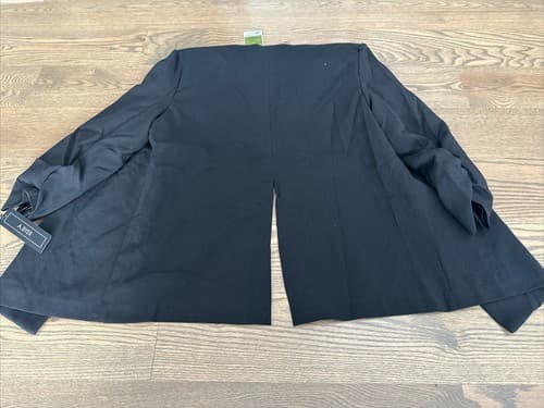A. Byer Womens Blazer Medium Black Open Front Short - Thumbnail 2