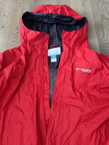 Columbia Jacket womens/mens XLT Full Zip Long Sleeve Outdoor Lightweight Red - Thumbnail 3