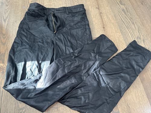 H&M womens faux leather black jegging size US 4 - Image 1