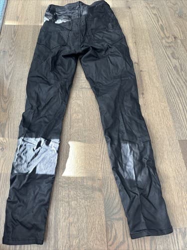 H&M womens faux leather black jegging size US 4 - Thumbnail 3