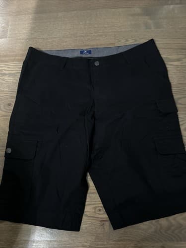 George Shorts Mens 40 Black Cargo Cotton Blend Outdoor Casual - Image 1