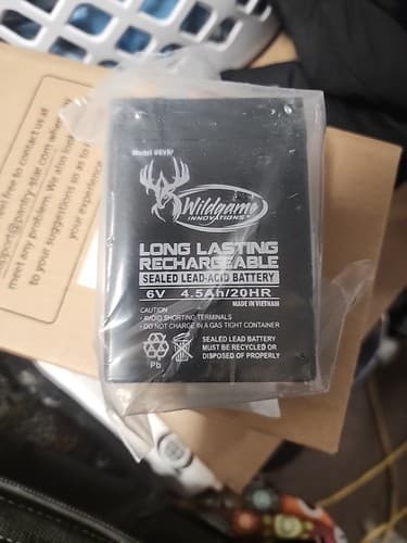 New Wildgame Innovations 6VB 6V, 4.5Ah Rechargeable Battery Free US Shipping - Image 1