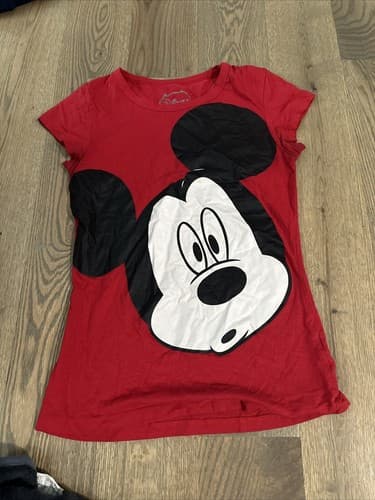 Women's Disney Mickey Mouse Red T-shirt Small - Image 1