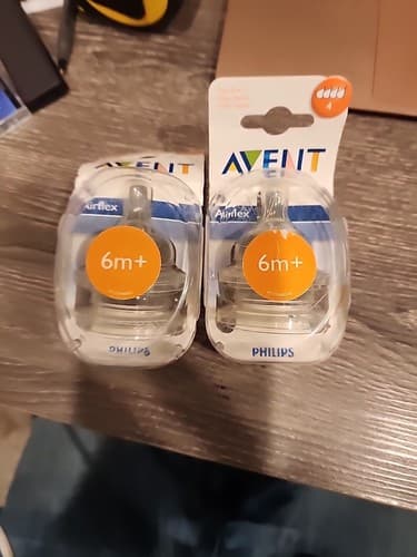 2-2 Packs Philips Avent Classic Bottle Nipples Fast Flow 6m+ Anti-colic Classic - Image 1