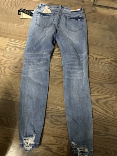 Angel Kiss Jeans Juniors Size 3 Blue Skinny Ankle Mid Rise Pants - Thumbnail 2