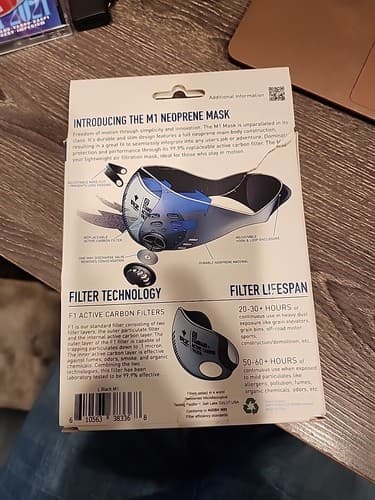 RZ Mask M1 Neoprene Facemask Black - Thumbnail 2