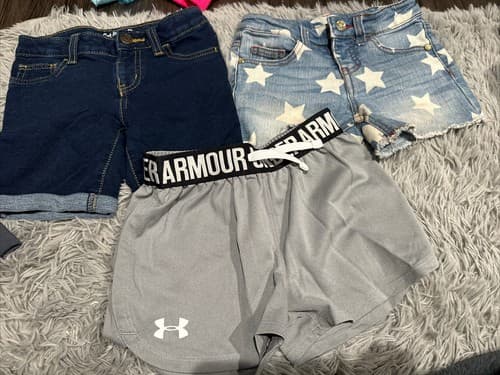 Toddler Girls' Jean Shorts And Under Armour Pack Of 3 Size XS - Image 1