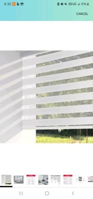 Cordless Zebra Blinds Roller Shades for Window Dual Layer Light Filtering Shade - Thumbnail 2