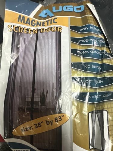 38" x 83" Hands-Free Magnetic Screen Door, Heavy Duty, Self Sealing Screen Door - Thumbnail 2