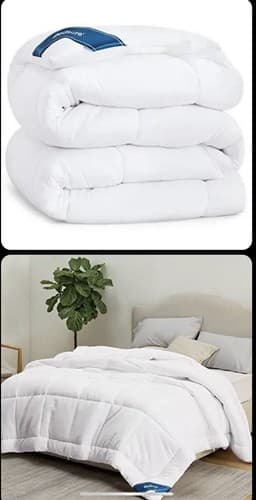 BEDSURE Comforter Full Size Duvet Insert - Down Alternative White Full Size - Image 1