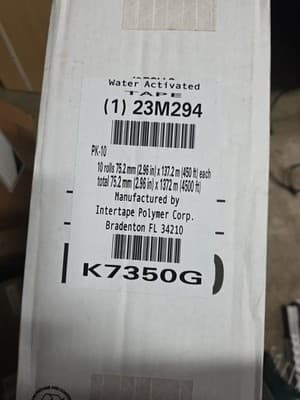 Central K7350g Intertape Polymer Carton Tape, Natural, 3 In. X 450 Ft., Pk10 - Image 1