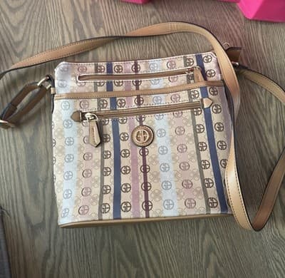 Giani Bernini Signature Stripe North South Crossbody - Image 1