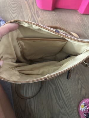 Giani Bernini Signature Stripe North South Crossbody - Thumbnail 4