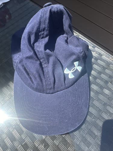 Under Armour Women's Blue Run Free Fit Baseball Hat Strapback - Image 1