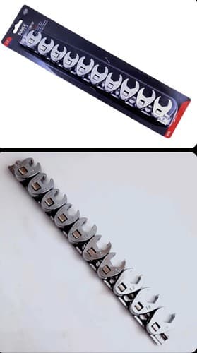 Sunex Tools 9710M - 10 PC Metric Flare Nut Crowfoot Wrench Set w/ Storage Rail - Image 1