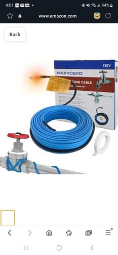MAXKOSKO Heat Trace Cable for Pipe Freeze Protection, 120V Self-Regulating 80FT - Image 1