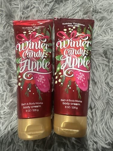 Bath & Body Works Holiday Traditions Winter Candy Apple Cream 8 oz 2 Pack - Image 1