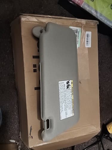 For Toyota Camry 2007-2011 Left Driver Side Sun Visor Without Sunroof Gray Clip - Thumbnail 2