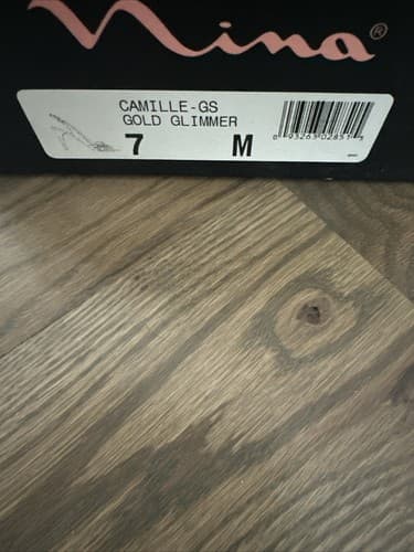 NEW Nina Camille GS Gold Glimmer Slingback Heels Size 7 M - Thumbnail 5