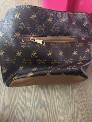 Beverly Hills Polo Handbag with striped interior - Thumbnail 5