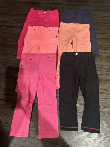 Lot of 6 Various Girls Long Leggings Different Brands All Sizes 3T - Image 1