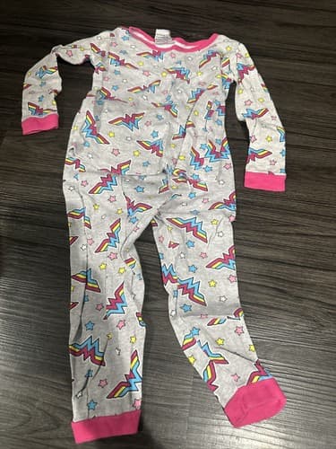 Wonder Woman two piece pajama set Girls 4T Multicolor - Image 1