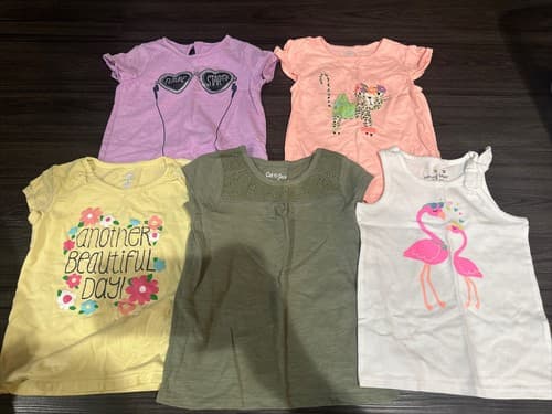 Lot Of 5 Girl Toddler short sleeve shirt size 3T - Image 1