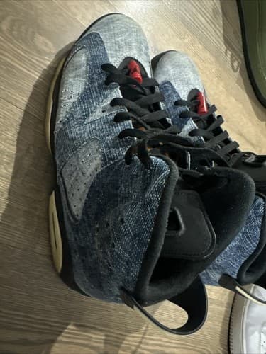 US Size 10.5 - Nike Air Jordan 6 Retro Washed Denim - Thumbnail 2