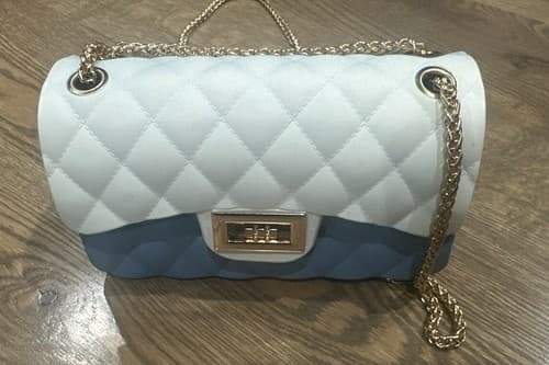 Womens Blue Bag Jelly Handbag Tie-dye Ombre Beautiful Fun Bag - Image 1