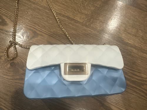 Womens Blue Bag Jelly Handbag Tie-dye Ombre Beautiful Fun Bag - Thumbnail 2