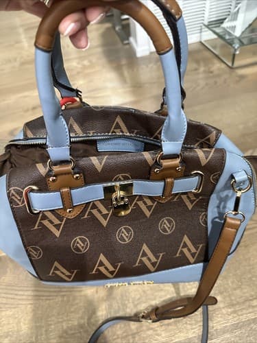 adrienne vittadini Brown And Blue handbag - Thumbnail 3