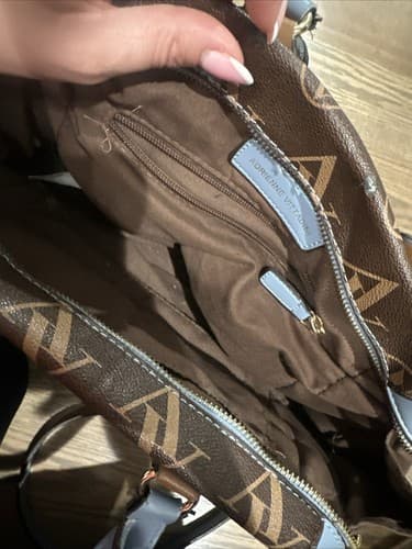 adrienne vittadini Brown And Blue handbag - Thumbnail 5