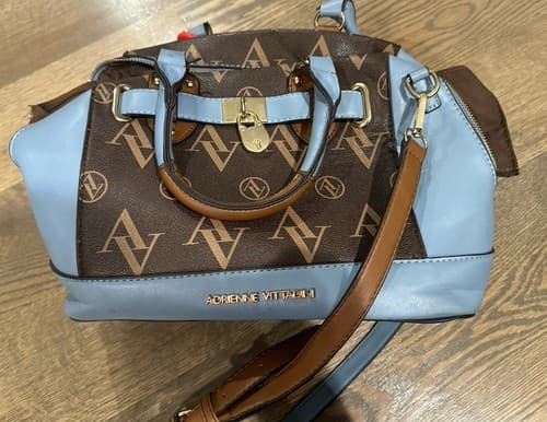 adrienne vittadini Brown And Blue handbag - Image 1