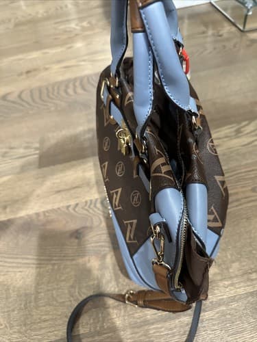 adrienne vittadini Brown And Blue handbag - Thumbnail 4