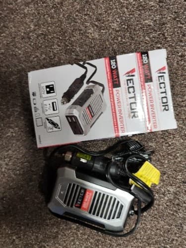 VECTOR 120W Power Inverter, 12V DC, 120V AC, Dual USB Charging Ports (PI120SV) - Image 1