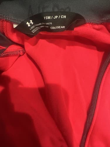 Under Armour YSM coldgear zip Hot pink pockets jacket coat athletic - Thumbnail 2