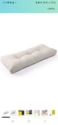 SUNROX LokGrip Non Slip Tufted Memory Foam Bench Cushion, FadeShield Water Re... - Image 1