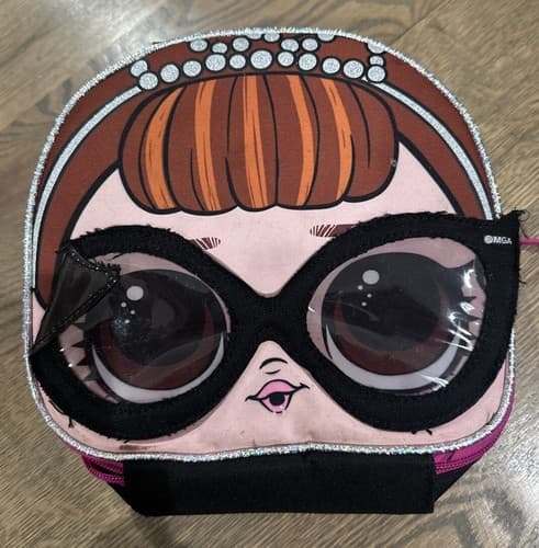 L.O.L. Surprise Soft Sided Insulated Lunch Box Bag 7.5" Black & Pink - Image 1