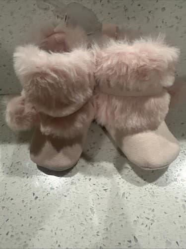 Stepping Stones Faux Fur Boots Infant 1 (0-3mos) Pink - Thumbnail 2