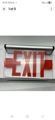 NEW LUMAPRO 53RH94 EXIT SIGN WITH BATTERY BACKUP - Image 1