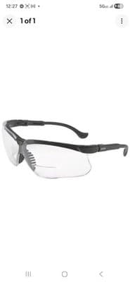 HONEYWELL UVEX S3761 Bifocal Safety Read Glasses,+1.50,Clear 4UCL6 - Image 1