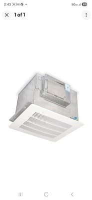 DAYTON 5AE75 Ceiling Vnt,8In Duct Dia,Gal Steel,115 V 5AE75 - Image 1