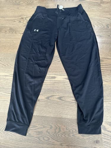 Under Armour Women's Tapered Stretch Athletic Pants-black Size Medium - Image 1