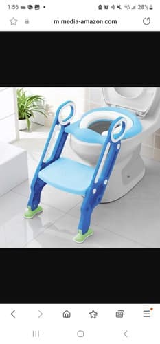 Potty Training Toilet Seat with Step Stool Ladder for Kids - Image 1