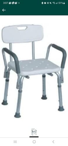300 lb. Elderly Bathtub Bath Tub Medical Shower Seat Chair Bench Stool with Back - Image 1
