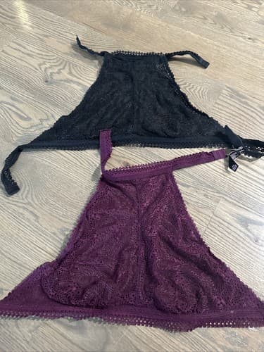 Victoria's Secret Dream Angels Bralette Pink Racerback Lace Unlined Bra M 2 Pack - Image 1